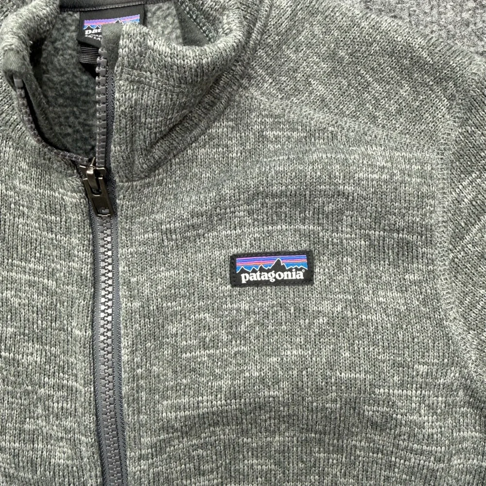 Patagonia Better Sweater Full Zip Jacket Kids Medium 10 Heathered Gray Fleece